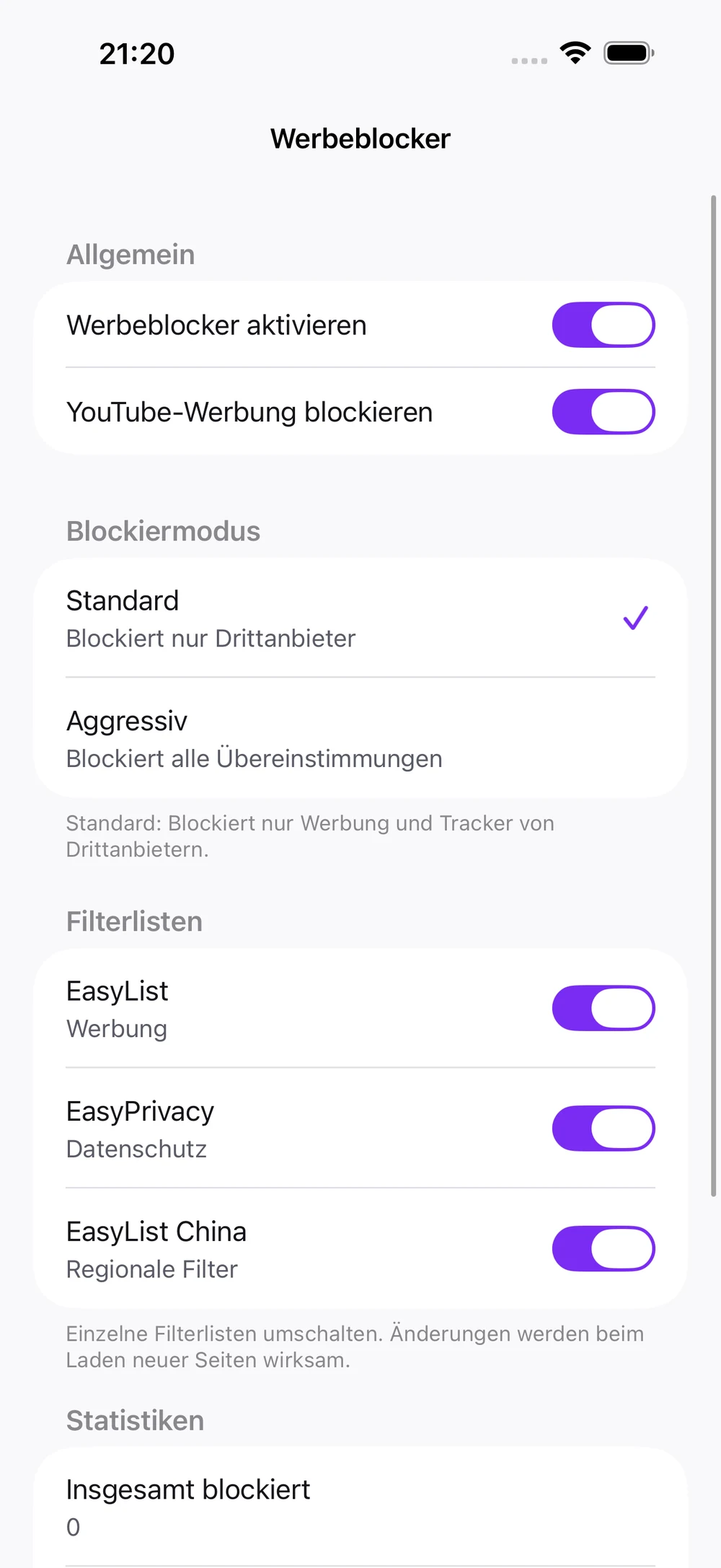 Weniger Ablenkung. Mehr von dem, was du magst.