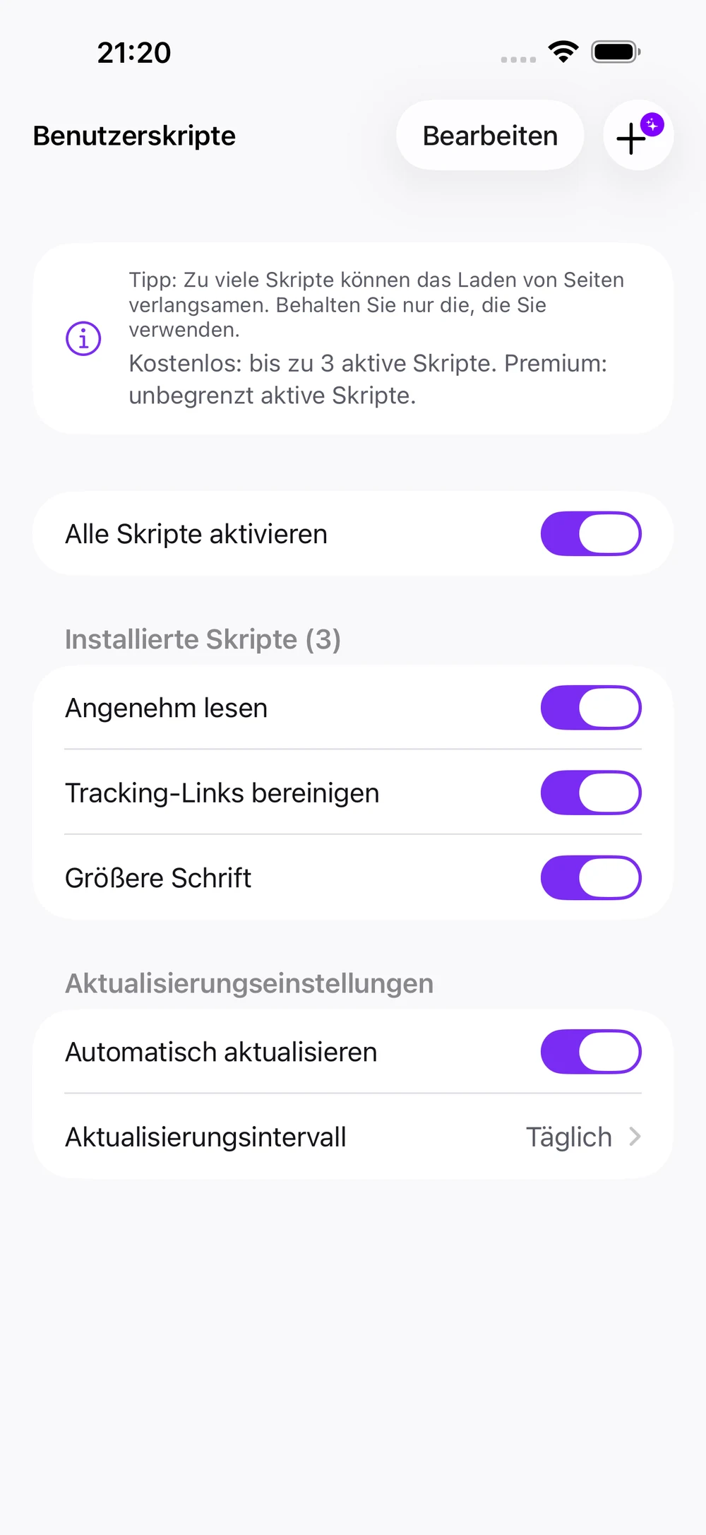 Deine Seiten. Deine Regeln.