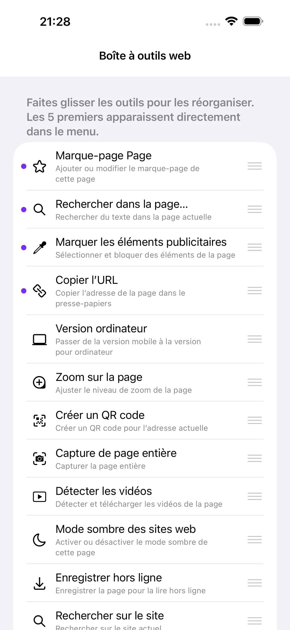 Pivit · Outils